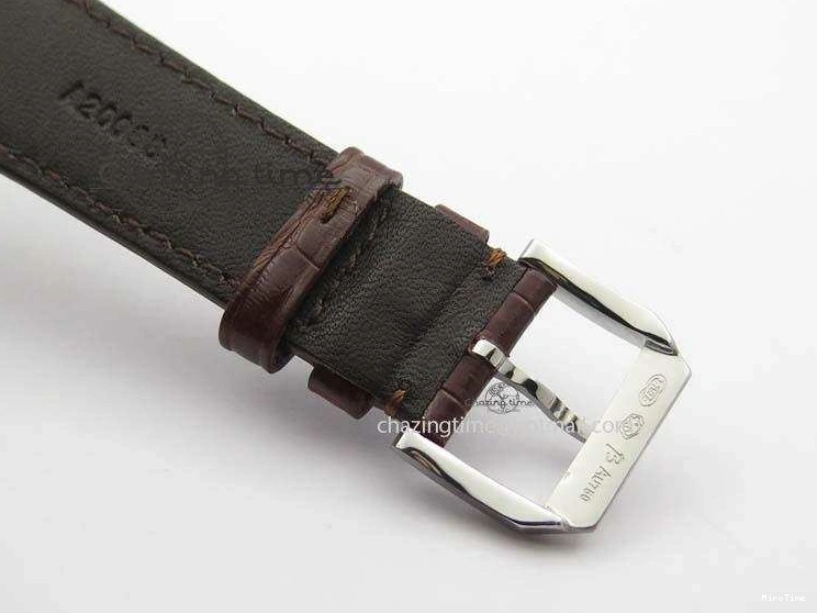 MIROTIME 0331 Sustainable Portuguese IW5444 SS White Dial RG Numbers On Brown Leather Strap A 7256